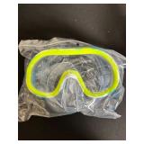 Snorkel Mask Kit with Neon Frame and Blue Accessories