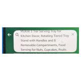 MUKAI 3-Tier Rotating Serving Tray with 8 Removable Compartments