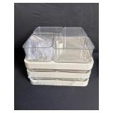 MUKAI 3-Tier Rotating Serving Tray with 8 Removable Compartments