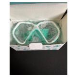 Seago Kids Goggles - White Frame with Teal Trim