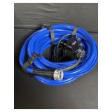 Blue Extension Cable with Inline Switch and Locking-Style Connector