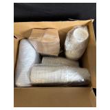 Ginkgo Disposable Coffee Cups 12oz - 100 Pack With White Lids