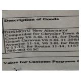 Chrysler Town & Country / Grand Caravan 3.6L 160A Alternator - New