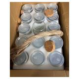 30x Mini Yogurt Jars - 30-Pack with Label Tags and String