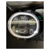 SP Dual-DRL Round LED Headlights - 2-Pack with Mounting Brackets