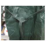 (BR1) Vintage Leather Long Coat wit...