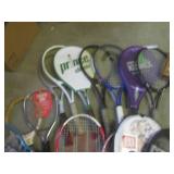 (EW4) Assortment of Tennis and Rack...