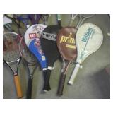 (EW4) Assortment of Tennis and Rack...