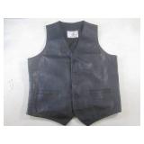 (BR1) Gino Leathers Leather Vest Si...