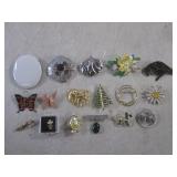 (CNTR) Assorted Brooches / Pins...