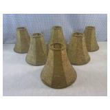 (EC1) Set of 6 Vintage Gold Glass B...