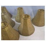 (EC1) Set of 6 Vintage Gold Glass B...