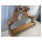 (EW4) Wood Wall Shelf with 3-D Bow ...