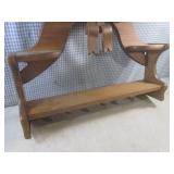 (EW4) Wood Wall Shelf with 3-D Bow ...