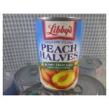 (B-3) 12 Cans of Peach Halves 15 oz...