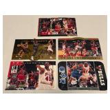 (5) Michael Jordan Limited Edition Oversized Basketball Cards