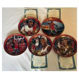 Michel Jordan 5 Bradford Exchange Limited Edition Basketball Plate Set