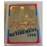 Michael Jordan Limited Edition 5 Card 23kt Gold Retirement Set 1999 Fleer