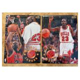 (2) Michael Jordan Metal Large "Cards" 1996 Upper Deck