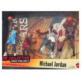 Michael Jordan 1999-2000 Season Super Stars "Then and Now Collection" 3 Basketball Figure Set