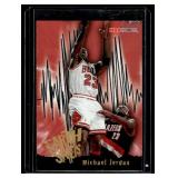 Michael Jordan Earth Shakers Insert 1996 NBA Hoops #358 Basketball Card
