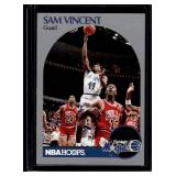 Michael Jordan Wearing #12 on Sam Vincent 1990 NBA Hoops #223 Basketball Card