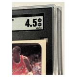 Michael Jordan RC 1986 Fleet Sticker #8 SGC Graded 4.5 - SECOND MOST ICONIC BASKETBALL ROOKIE CARD OF ALL TIME!!