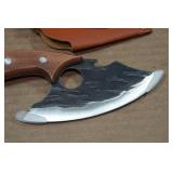 Rolled Carbon Steel Finger Hole Hunting Knife