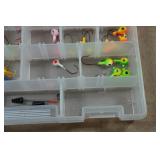 Tackle Tray with Assorted Ice Fishing Tackle
