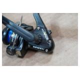 Graphite Ice Fishing Rod with Red Wolf Reel