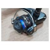 Graphite Ice Fishing Rod with Red Wolf Reel