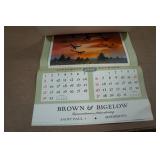 Vintage Brown & Bigelow Game Bird Calendar
