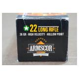 500 Armscor .22 LR 36 Gr HP Ammo