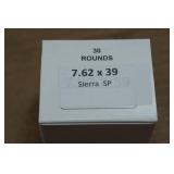 30 7.62 x 39mm Sierra SP Ammo