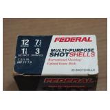 25 Federal 12 Gauge 2-3/4" 7-1/2 Shot Shotshells