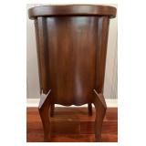 SR - Ornate Wooden Side Table with Storage Cabinet
