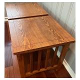 SR - Pair of Oak Mission Style End Tables