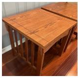 SR - Pair of Oak Mission Style End Tables