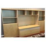 SR - Large Modular Entertainment Center with Storage Cabinets and Shelves