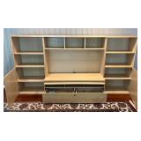 SR - Large Modular Entertainment Center with Storage Cabinets and Shelves