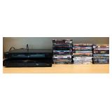SR - Sony DVD Player, Sharp AQUOS Blu-ray Player, and Collection of 40+ DVDs