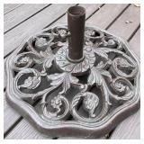 Deck - Cast Iron Patio Umbrella Base with Ornate Detailing