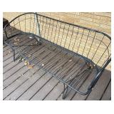 Deck - Mid-Century Modern Wire Patio Set with Bench and 3 Chairs