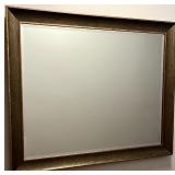 ENTRY-Framed Wall Mirror with Wood Grain Finish