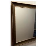 ENTRY-Framed Wall Mirror with Wood Grain Finish