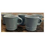 K - Set of 5 Caribou Coffee Ceramic Mugs in Blue