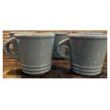 K - Set of 5 Caribou Coffee Ceramic Mugs in Blue