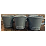 K - Set of 5 Caribou Coffee Ceramic Mugs in Blue