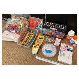 Basement - Large Arts and Crafts Lot with Markers, Drawing Set, Beads, Pencils, and Adhesives