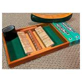 LL- Game Collection: L.L. Bean Cribbage Canoe, Dominoes, and Shut the Box Set